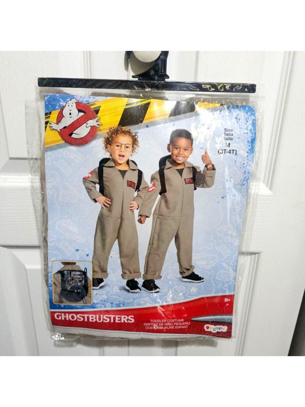 Ghostbusters Toddler Costume 3T-4T Proton Pack Jumpsuit Halloween Movie Kids NEW